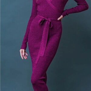 Flying Tomato Fuschia Sparkly Sweater Dress Size Medium